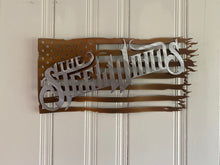 Load image into Gallery viewer, Battle Torn Steel American Flag