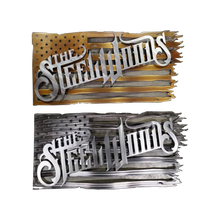 Load image into Gallery viewer, Battle Torn Steel Flag Wall Art
