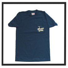 Load image into Gallery viewer, Mowing Lawns Since 1998 Navy Pocket T
