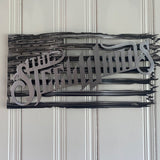 Battle Torn Steel Flag Wall Art