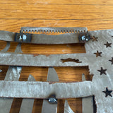Battle Torn Steel Flag Wall Art